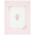 Baby Girls White & Pink Roses & Bear Blanket, 1, hi-res