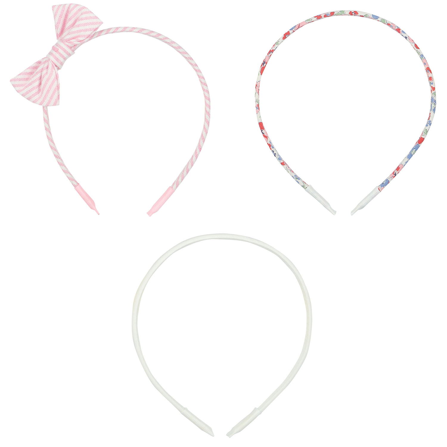 Girls Pink & White Striped Headband ( 3-Pack ), 1, hi-res image number null