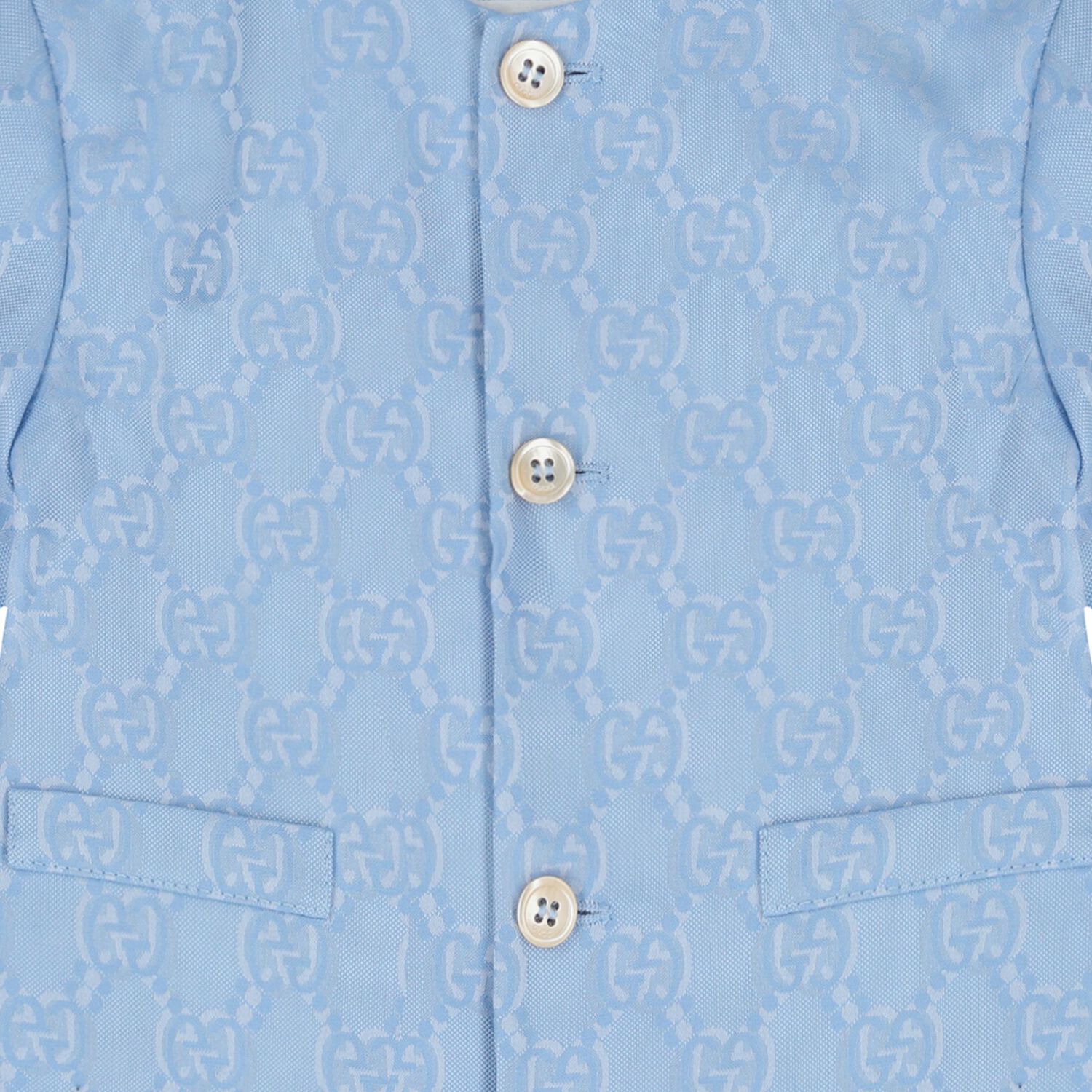 Blue GG Logo Baby Jacket, 1, hi-res image number null