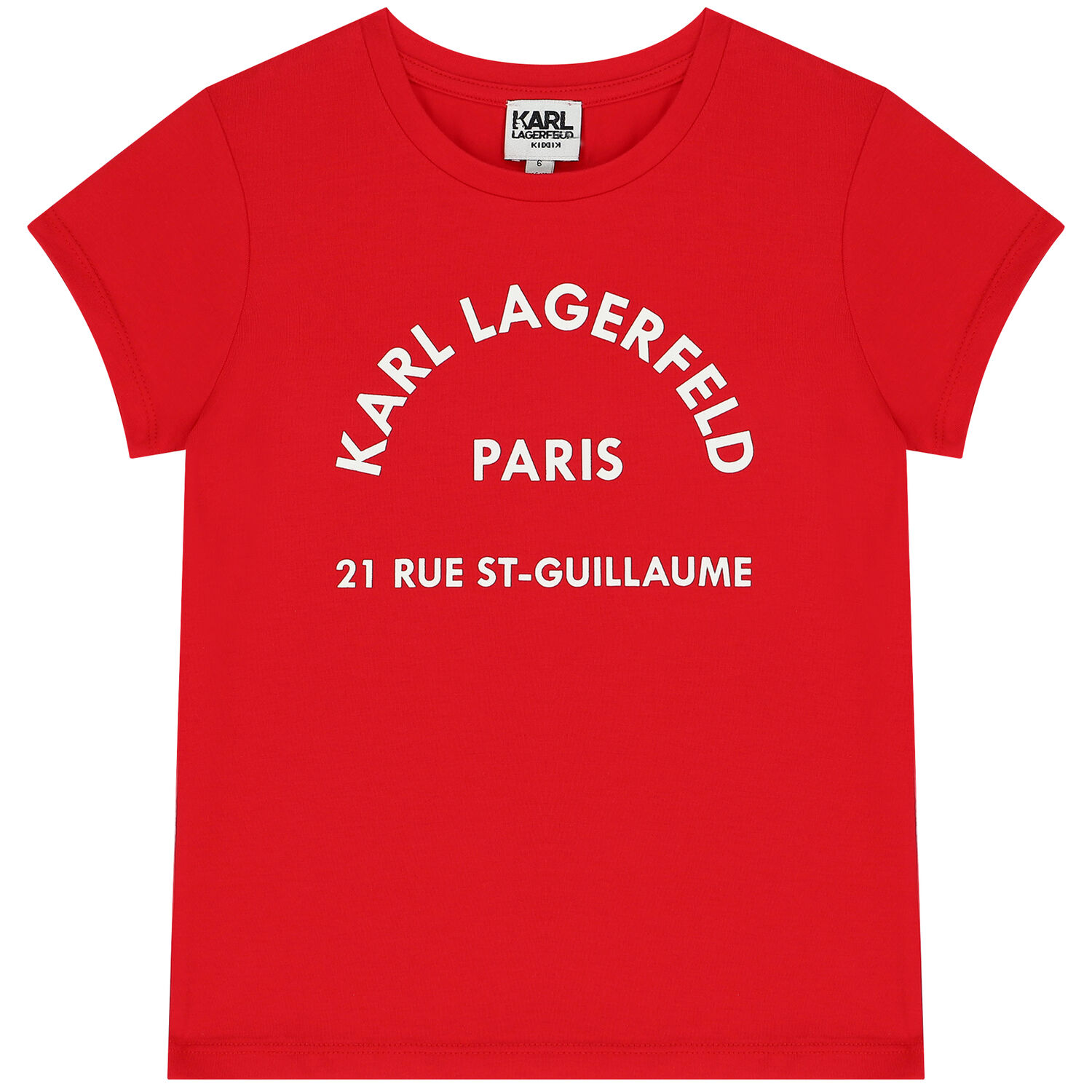 Girls Red Logo T-Shirt, 3, hi-res image number null