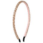 Girls Gold Diamante Headband, 3, hi-res