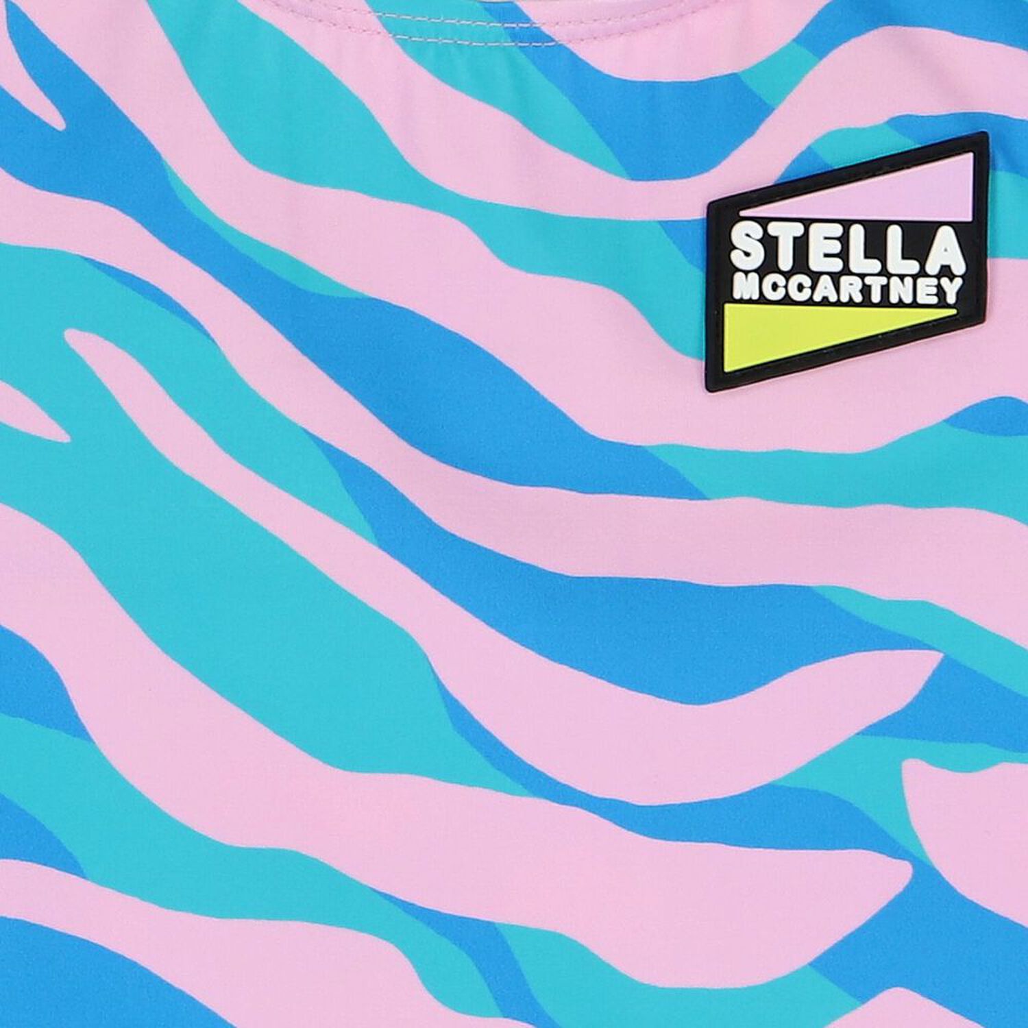 مايوة بنات بالشعار باللون الأزرق والوردى, 1, hi-res