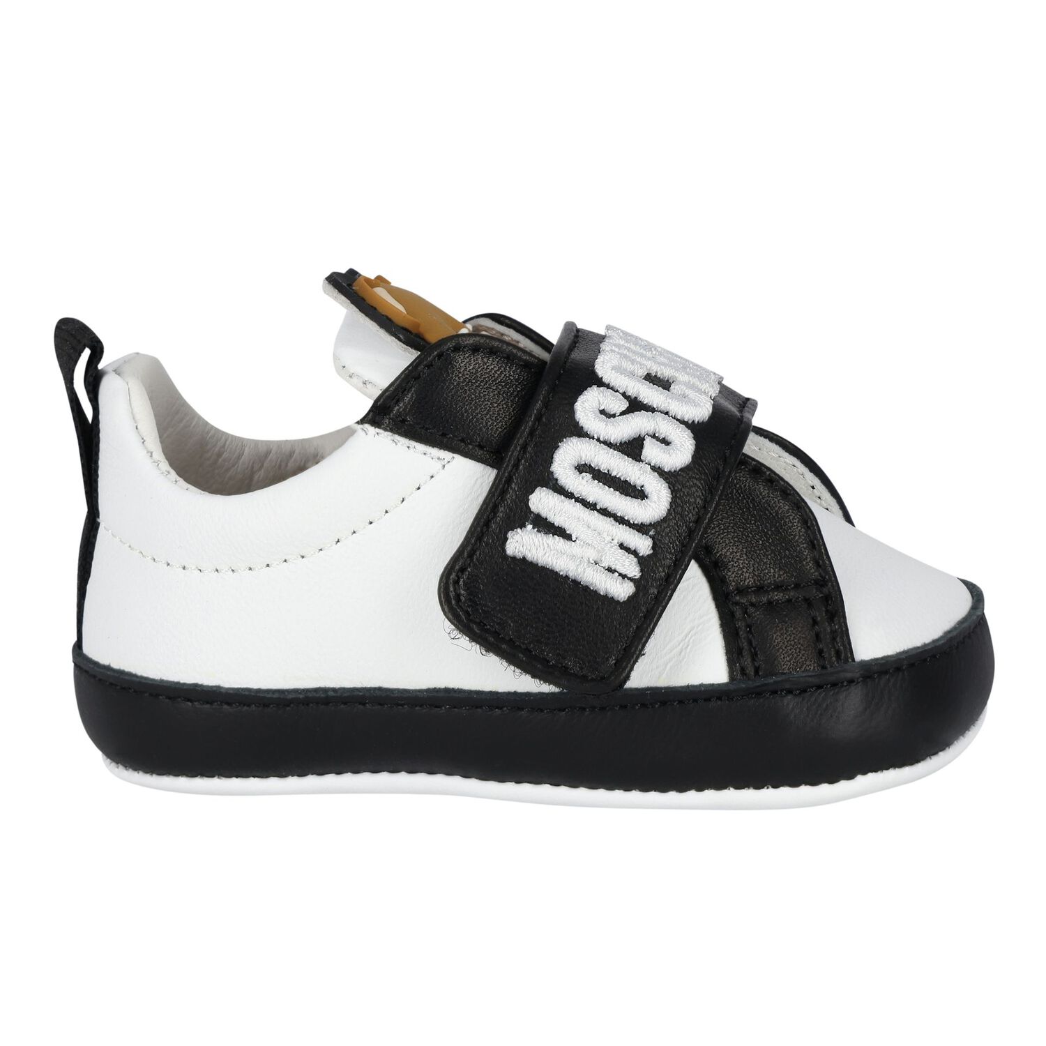 حذاء  قبل المشي على شكل دب تيدي باللونين الأبيض والأسود, 2, hi-res