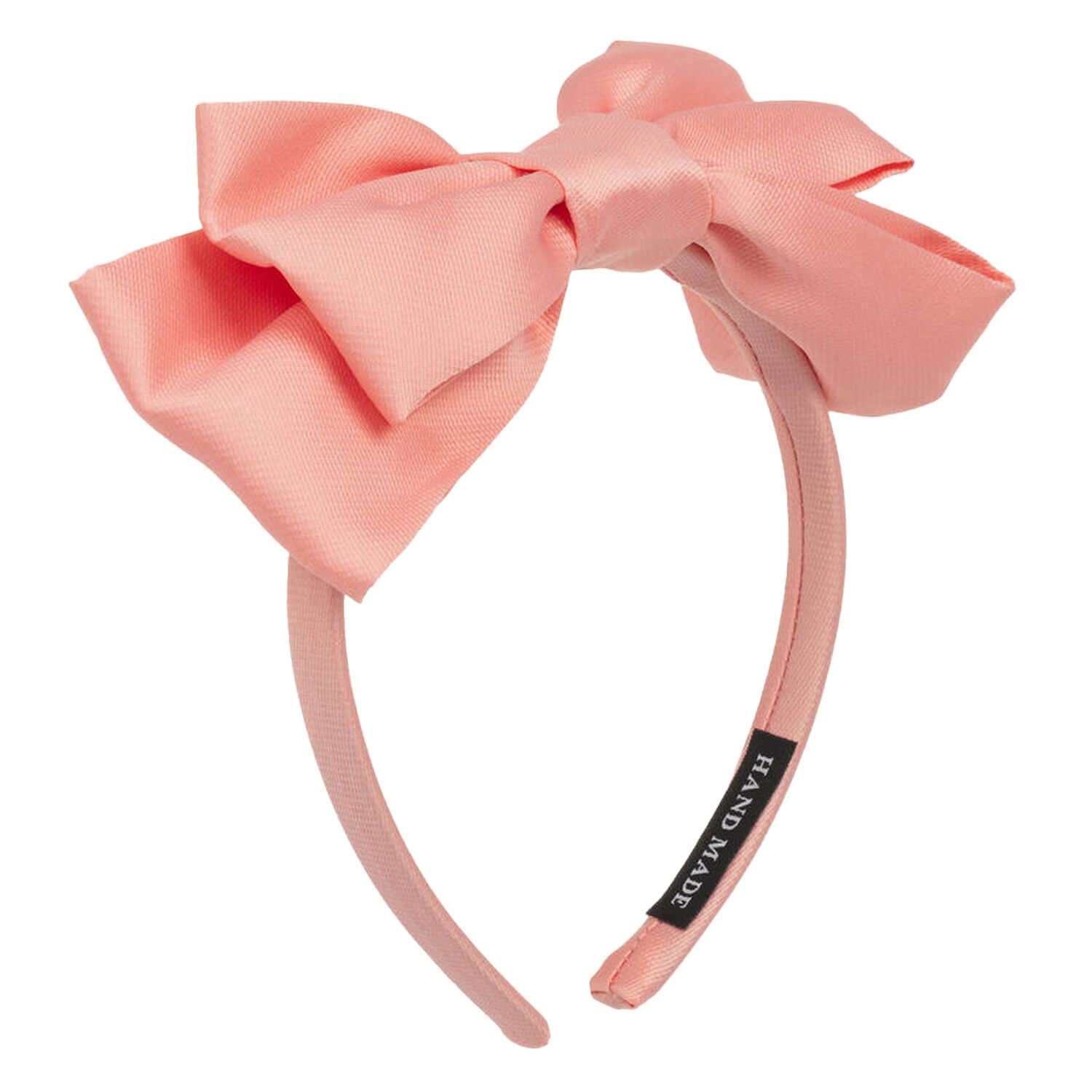 Girls Coral Bow Headband, 1, hi-res
