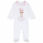 Girls Pink & White Geo Map Babygrow, 1, hi-res