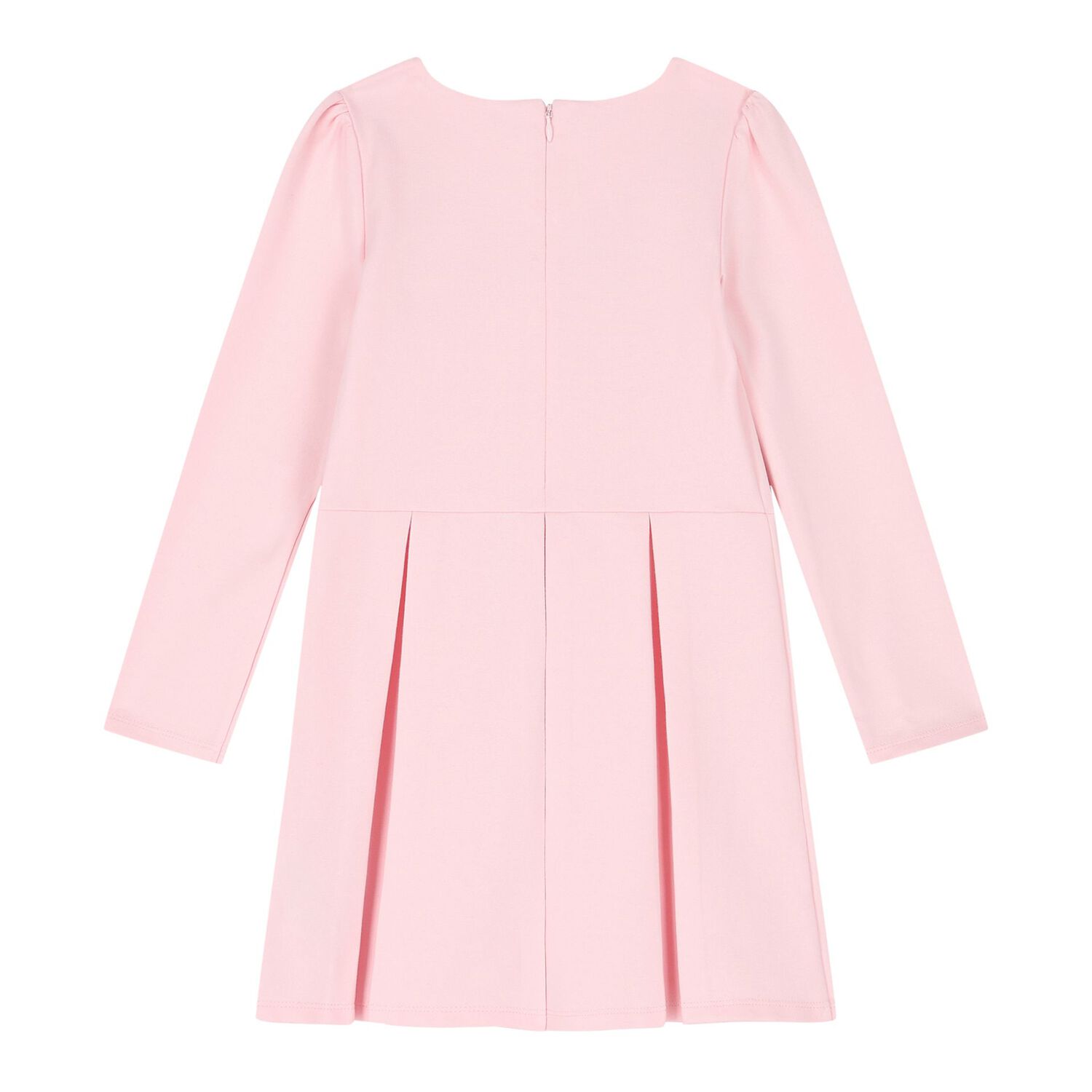 فستان بنات بالشعار باللون الوردي, 1, hi-res