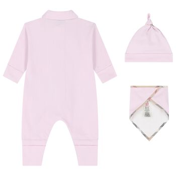 Baby Girls Pink Romper Gift Set