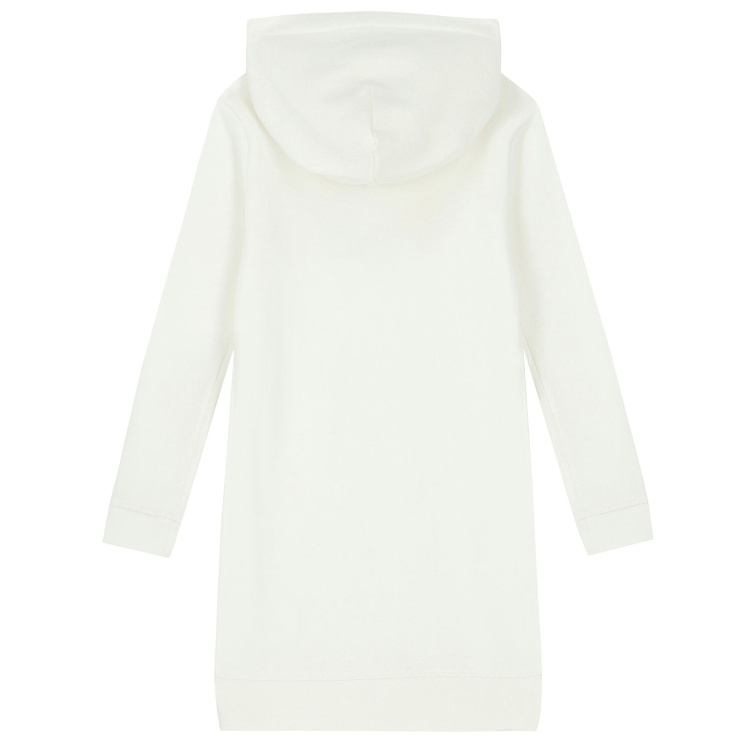 Girls White Logo Hooded Dress, 1, hi-res image number null