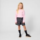 Girls Pink Bunny Logo Long Sleeve Top, 1, hi-res
