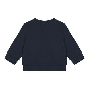 Baby Boys Navy Blue Logo Sweatshirt