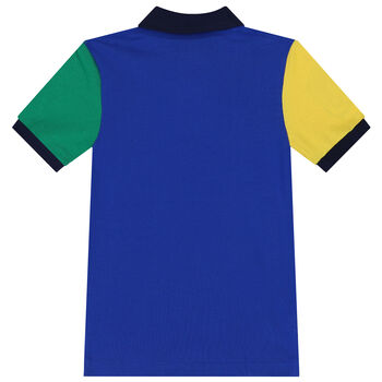 Boys Blue Logo Polo Shirt