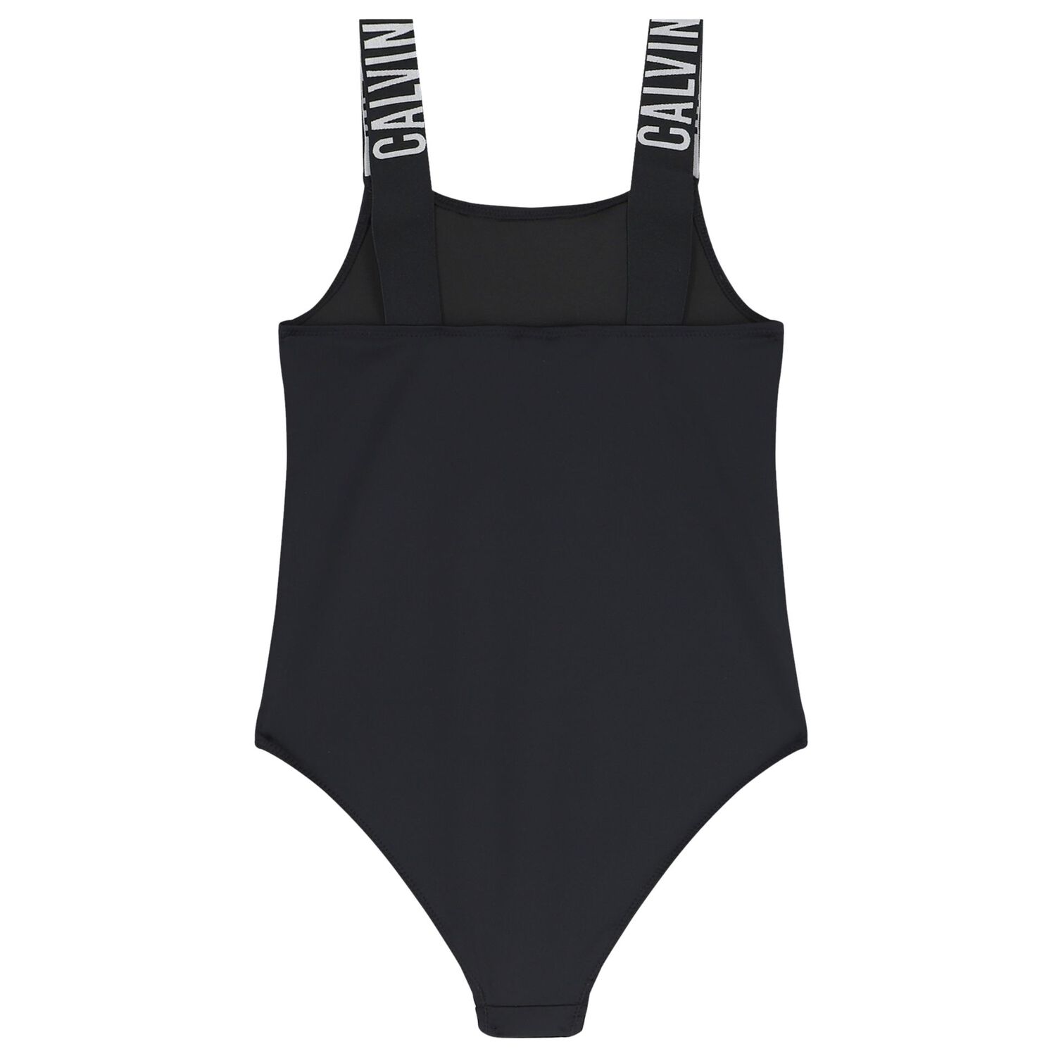 Girls Black Logo Swimsuit, 1, hi-res