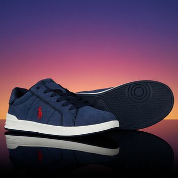 Boys Navy Blue Logo Trainers