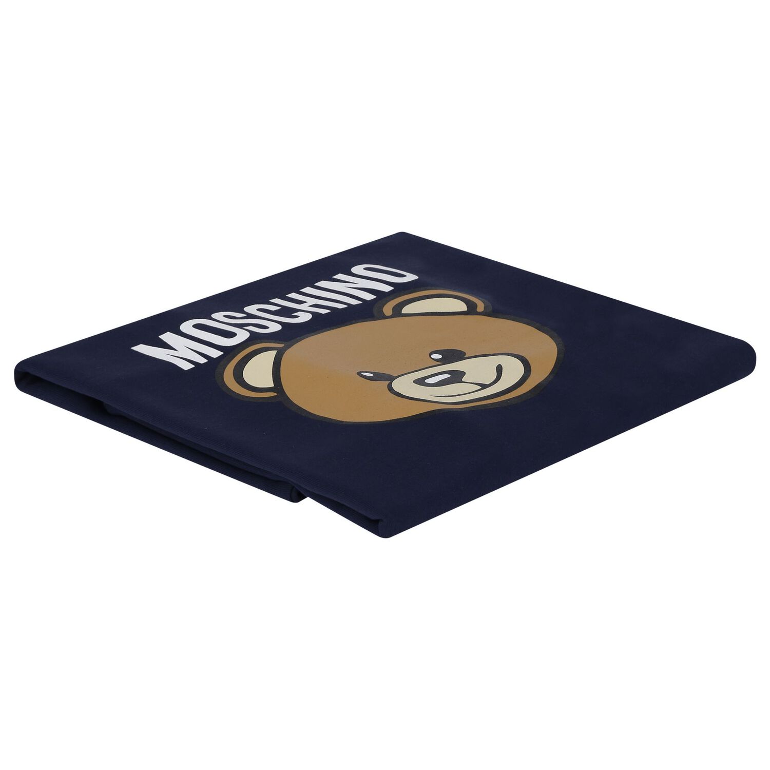Navy Blue Teddy Bear Logo Baby Blanket, 3, hi-res image number null