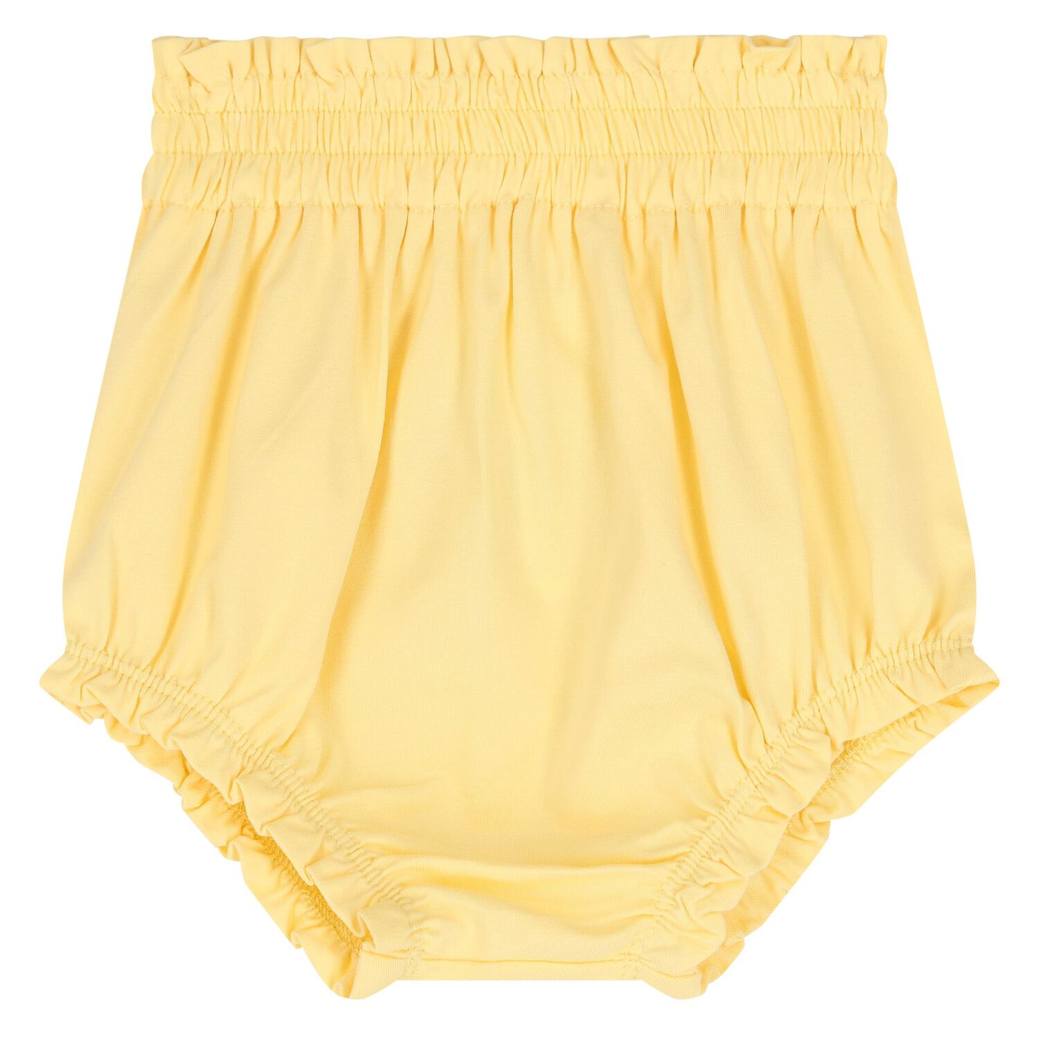 طقم من الشورت للبنات الصغيرات مزين بالزهور باللون  الاصفر والوردي  (2 قطعه), 1, hi-res