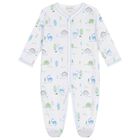 Baby Boys White & Blue Dinosaur Era Babygrow, 1, hi-res