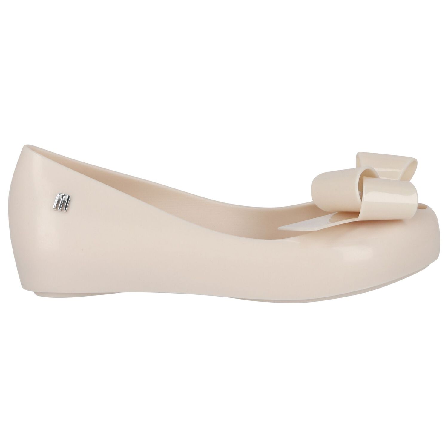 Girls Beige Bow Jelly Shoes, 1, hi-res image number null