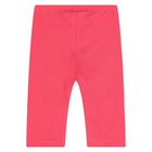 Younger Girls White & Pink Leggings Set, 1, hi-res