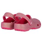 Girls Pink Iridescent Glitter Classic Clogs Sandals, 2, hi-res