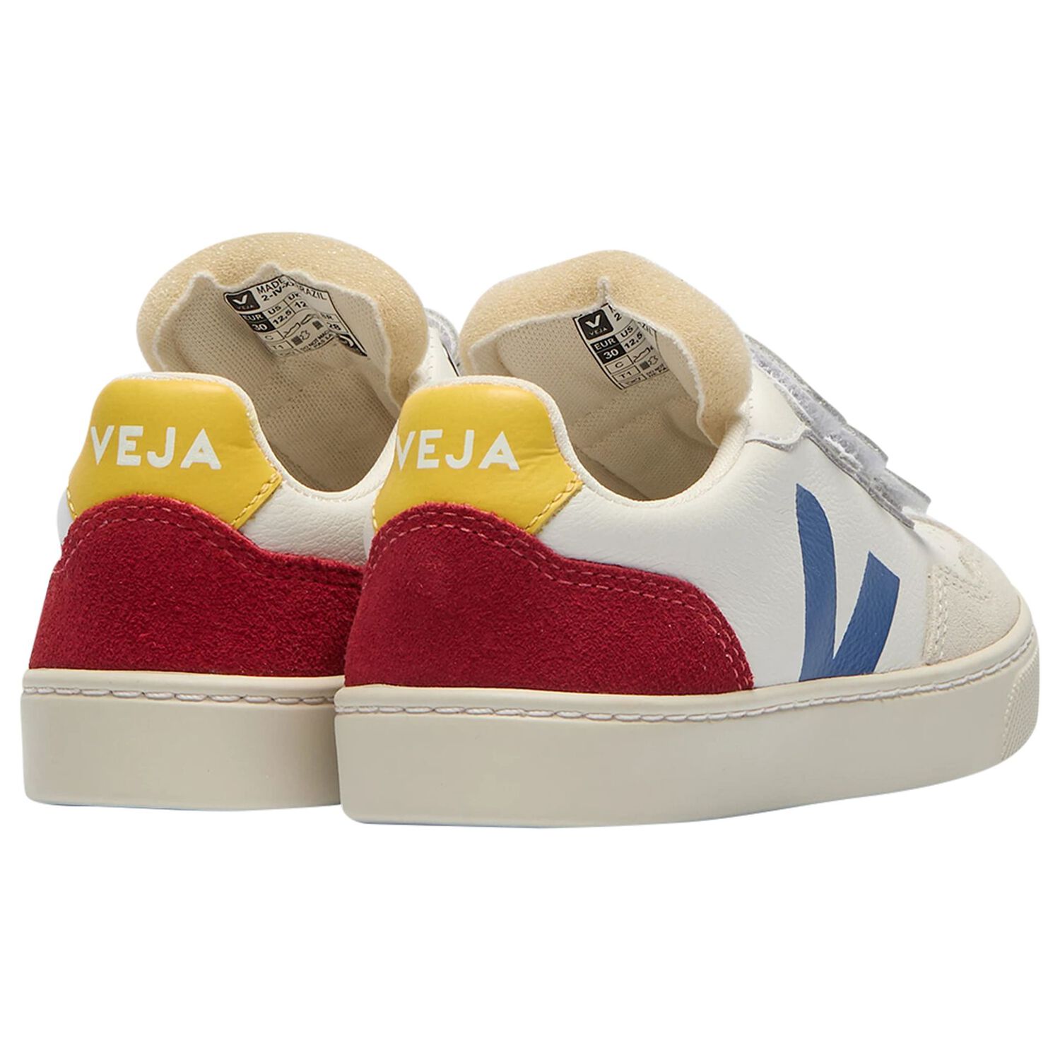 White Logo Leather Trainers , 1, hi-res