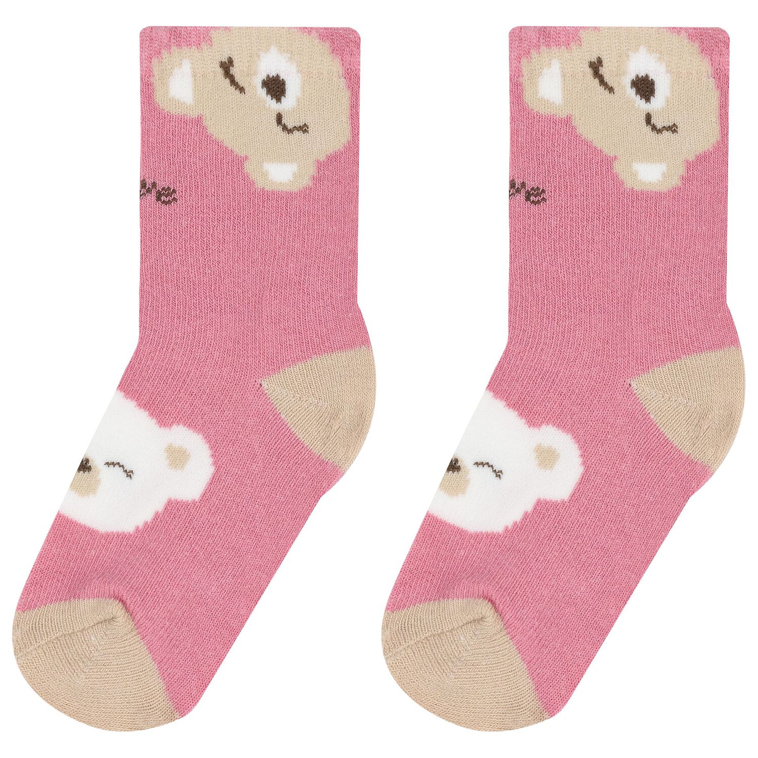 Baby Girls Pink & White Socks (4 Pack), 3, hi-res