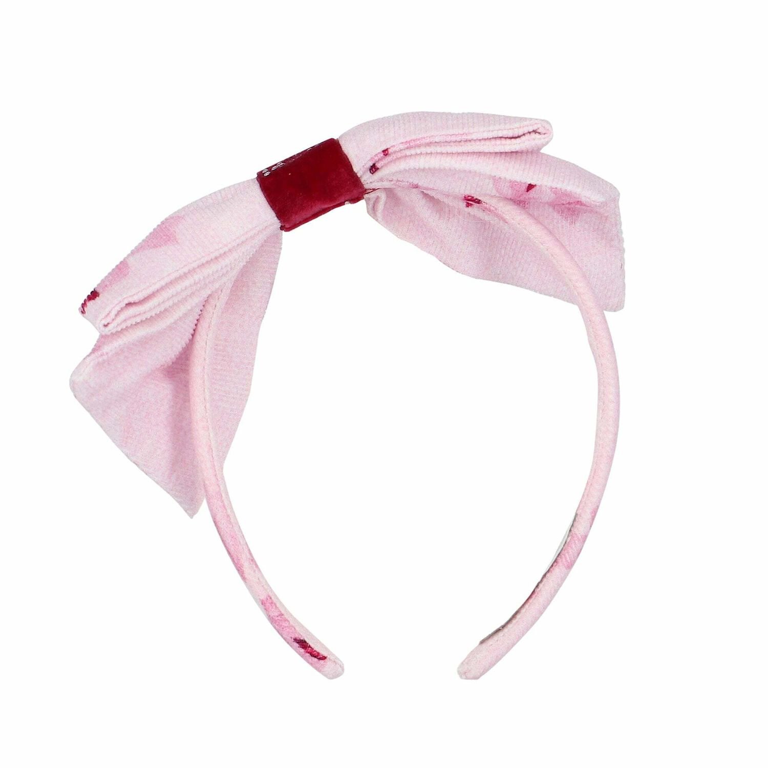 Girls Pink Bow Headband , 1, hi-res