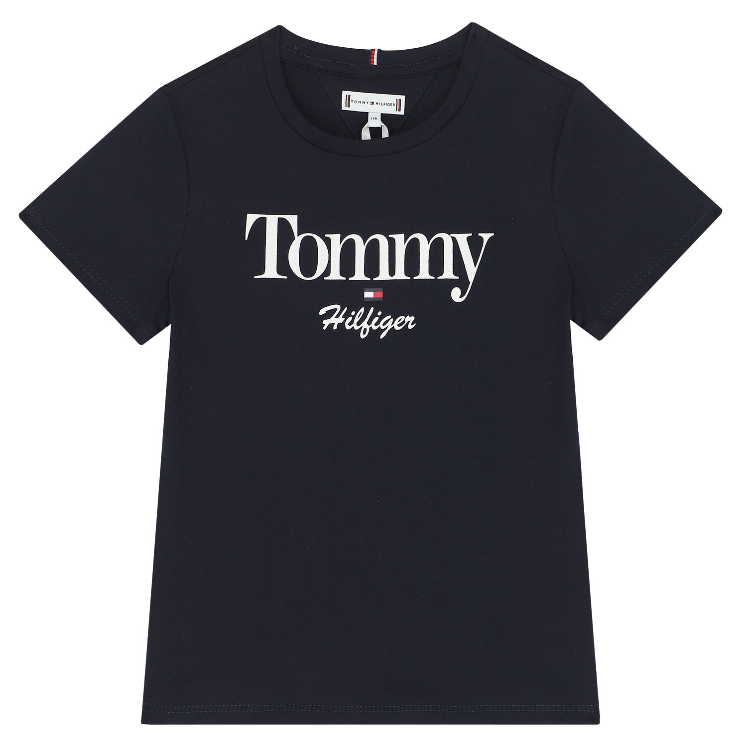 Girls Navy Logo T-Shirt, 2, hi-res