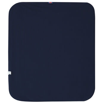 Baby Boys Navy Blue & White Logo Blanket