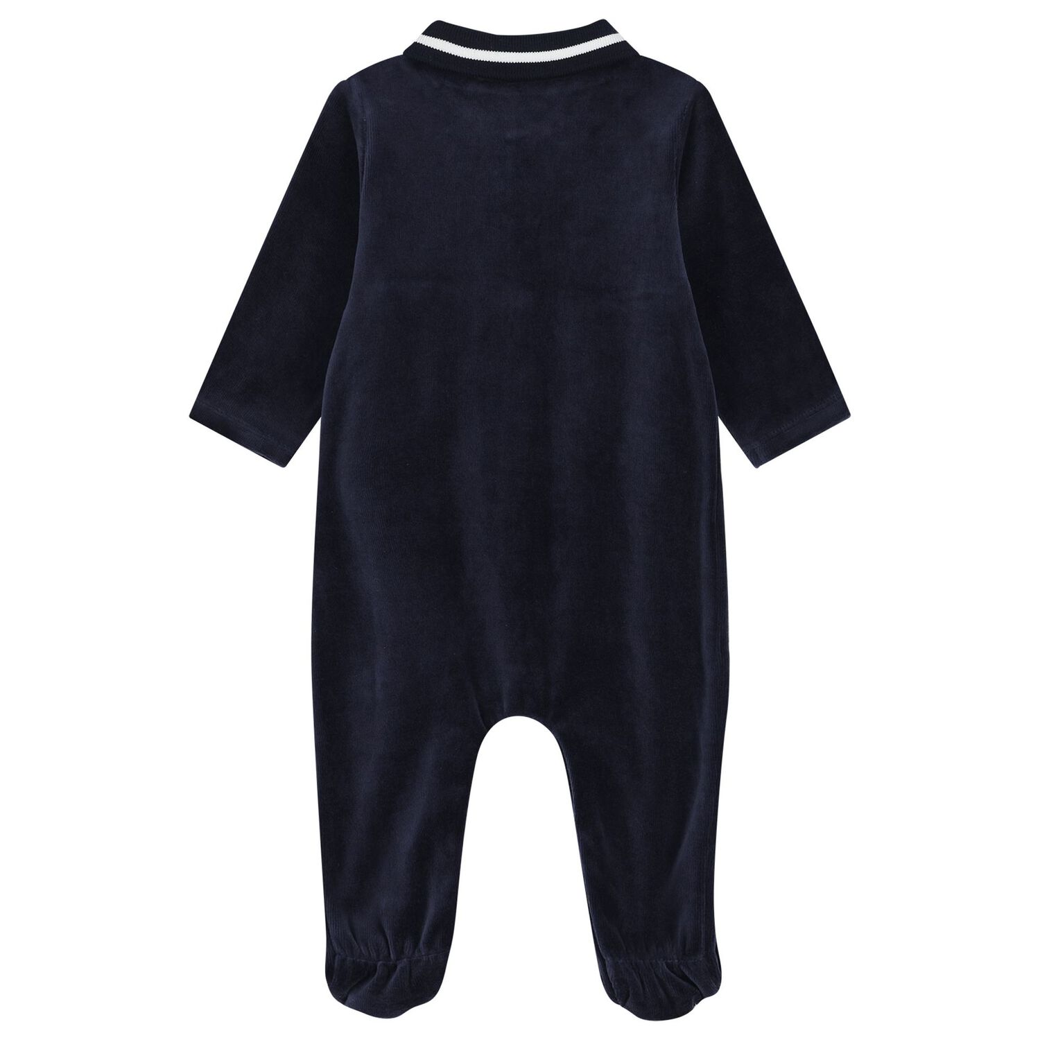 Baby Boys Navy Blue & White Logo Babygrow, 1, hi-res image number null