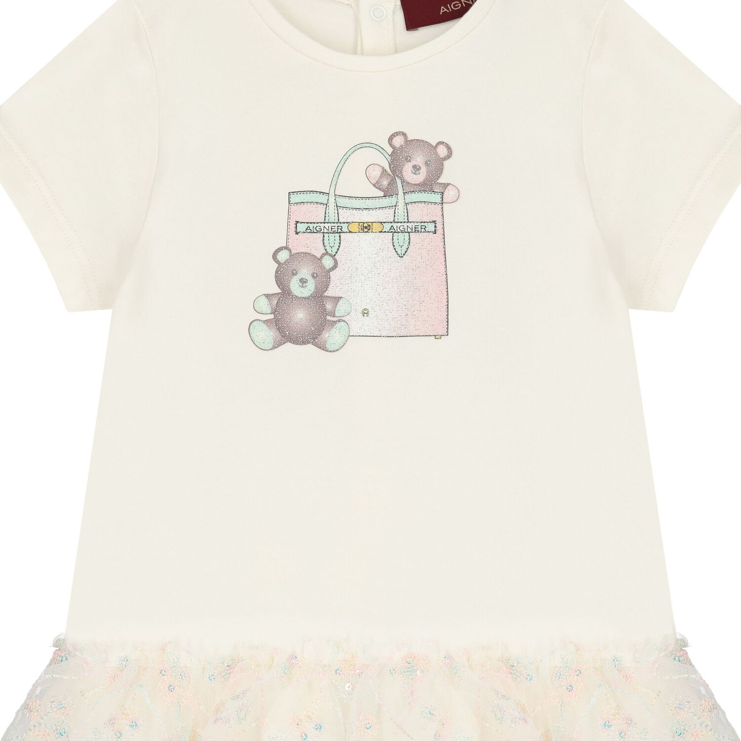 Younger Girls Ivory Bag Dress, 1, hi-res image number null