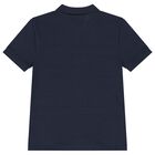 Boys Navy Blue Logo Polo Shirt, 1, hi-res