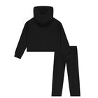 بدلة رياضية بنات هودي باللون الأسود, 2, hi-res