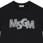 تيشيرت أولاد بالشعار باللون الأسود, 2, hi-res