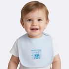 Baby Boys Blue Teddy Bear Logo Bib, 2, hi-res