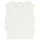 توب بنات مزين بزهور باللون الازرق والوردى , 1, hi-res