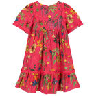 فستان بنات بالزهور باللون الوردي , 1, hi-res