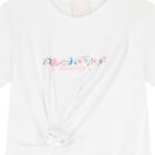 فستان بشعار  الورود باللون الابيض للبنات, 1, hi-res