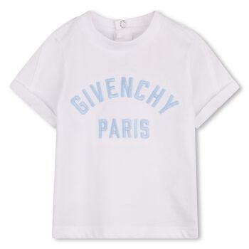 Younger Boys White Logo T-Shirt