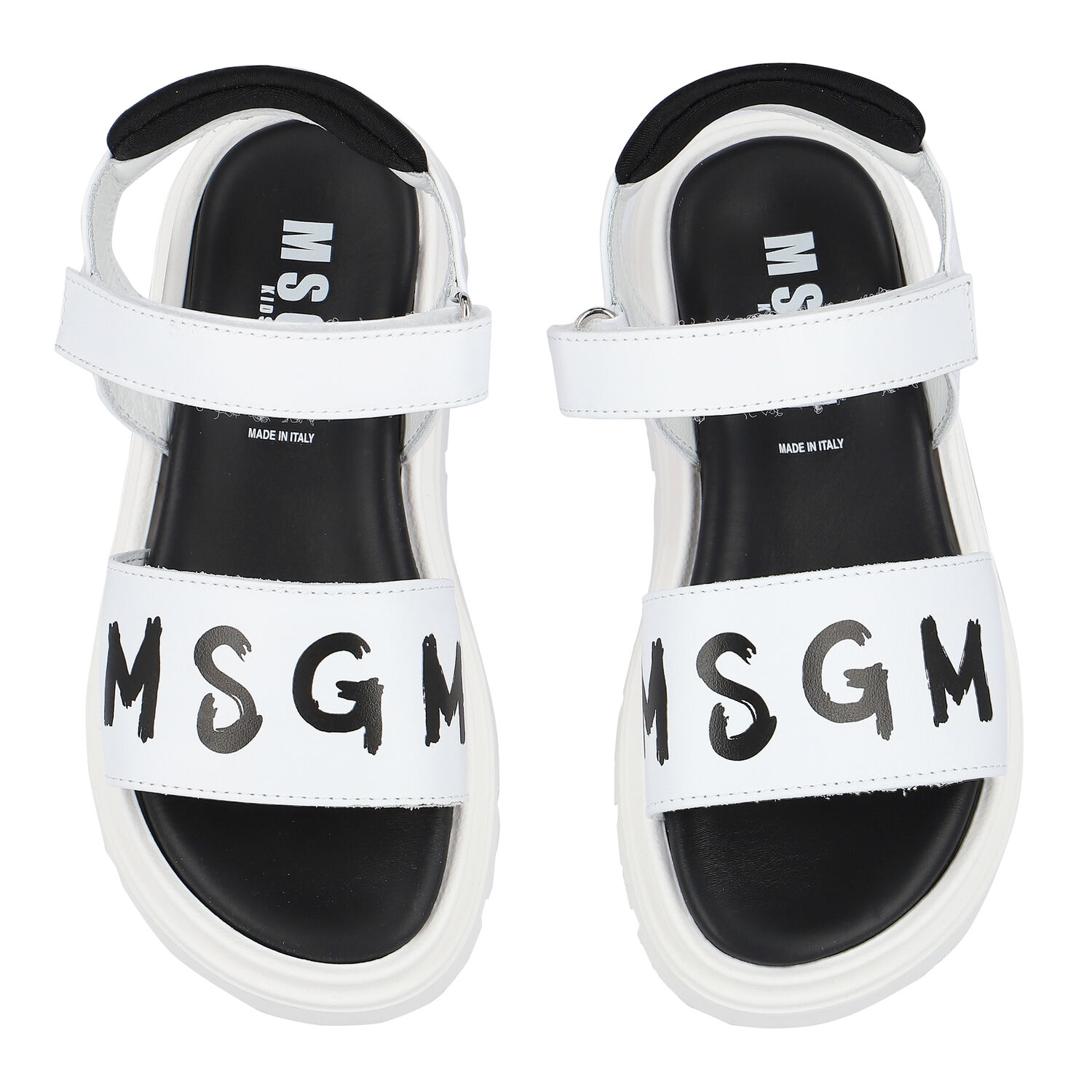 White & Black Logo Sandals, 1, hi-res image number null