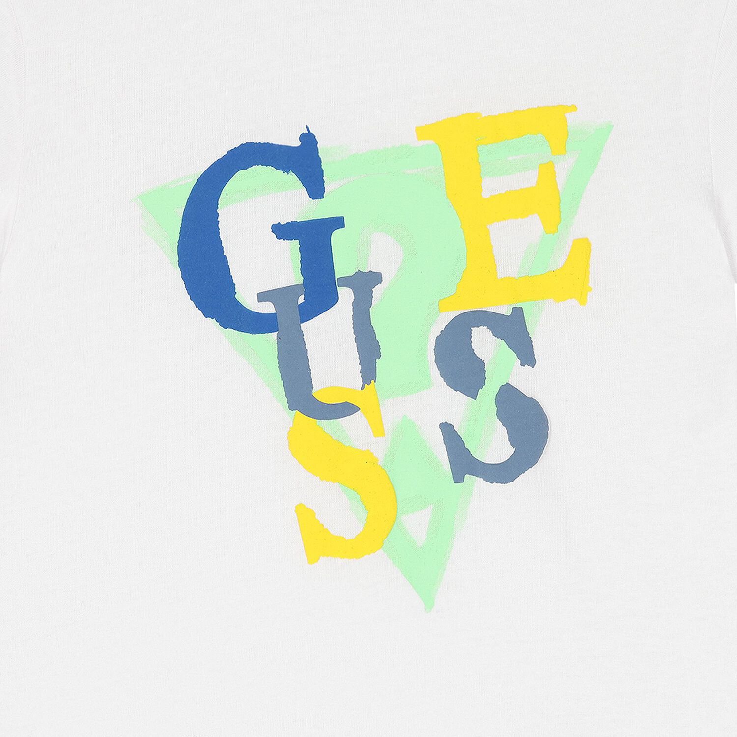 تي شيرت باللون أبيض بشعار للأولاد, 1, hi-res