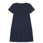 Girls Navy Blue Logo Dress, 1, hi-res