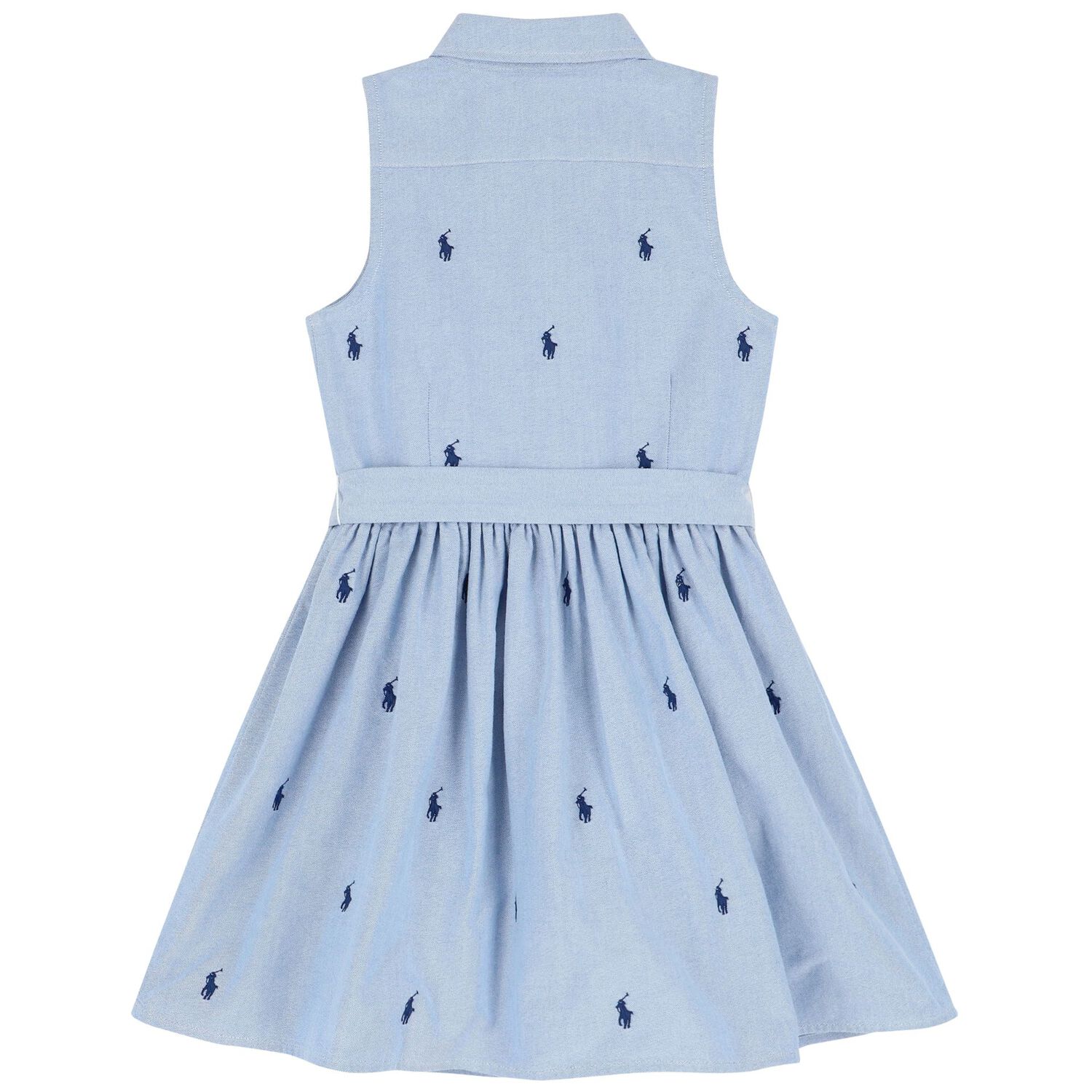فستان بنات بالشعار باللون الأزرق, 1, hi-res