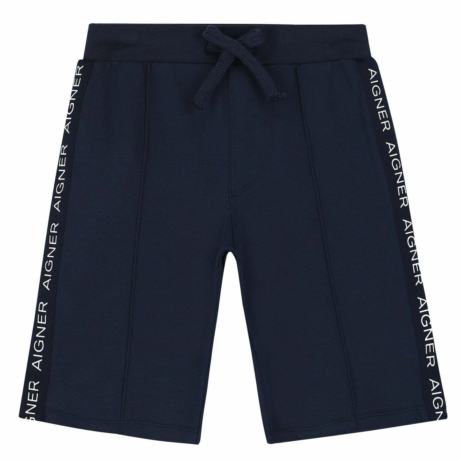 Boys Navy Blue Jersey Shorts, 1, hi-res
