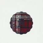 تيشيرت أولاد بالشعار باللون الأبيض, 1, hi-res