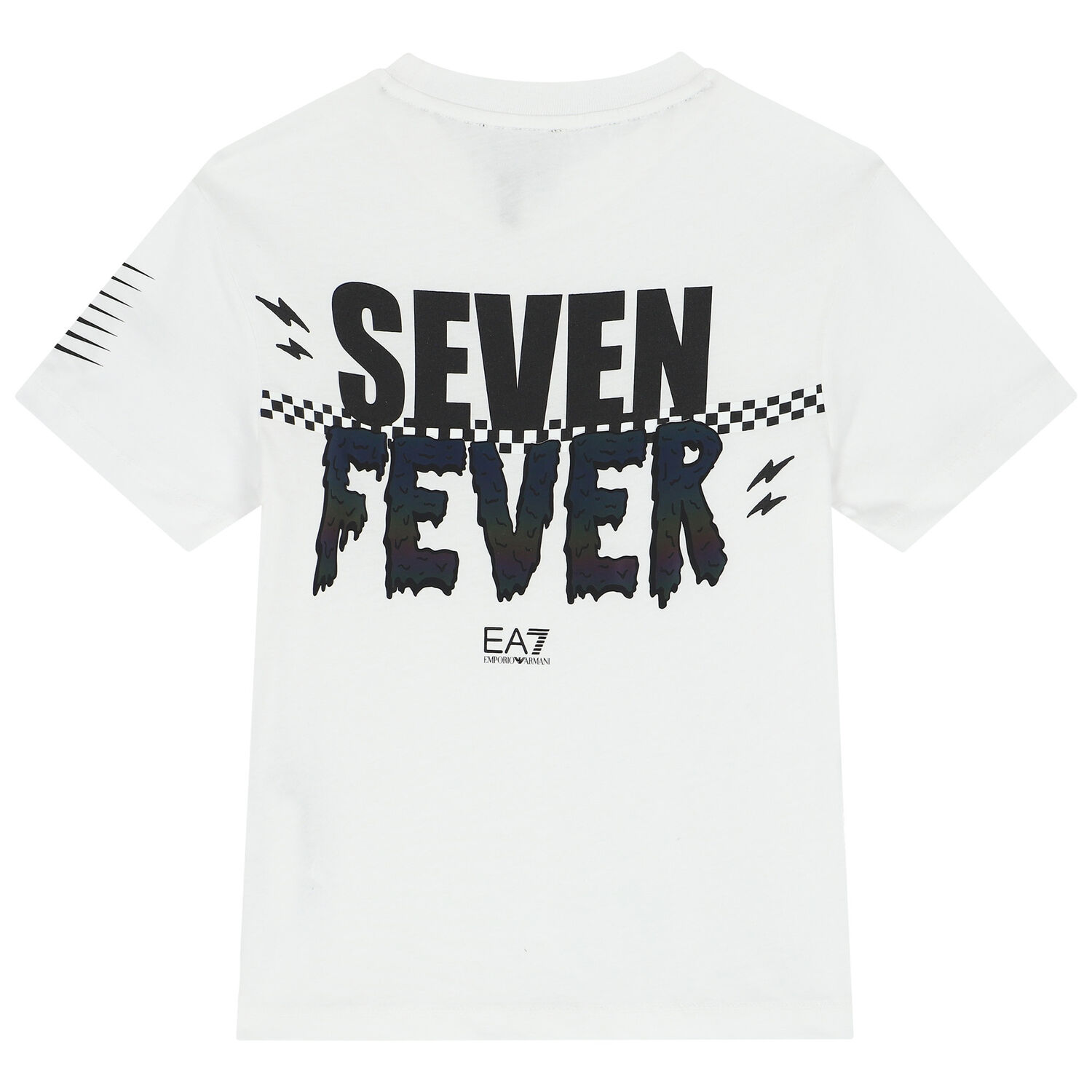 تيشيرت أولاد بالشعار باللون الابيض, 2, hi-res