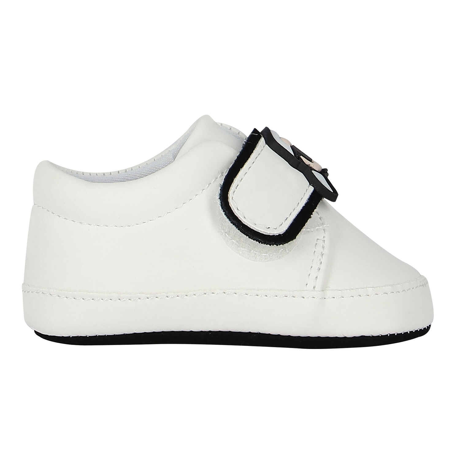 Baby Boys Ivory Leather Pre Walker Shoes, 1, hi-res image number null