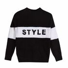 Girls Black & White Jumper, 2, hi-res