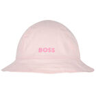 Baby Girls Pink Logo Reversible Hat, 1, hi-res