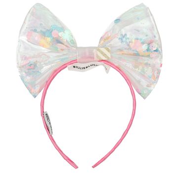 Girls Pink & Ivory Iridescent Headband