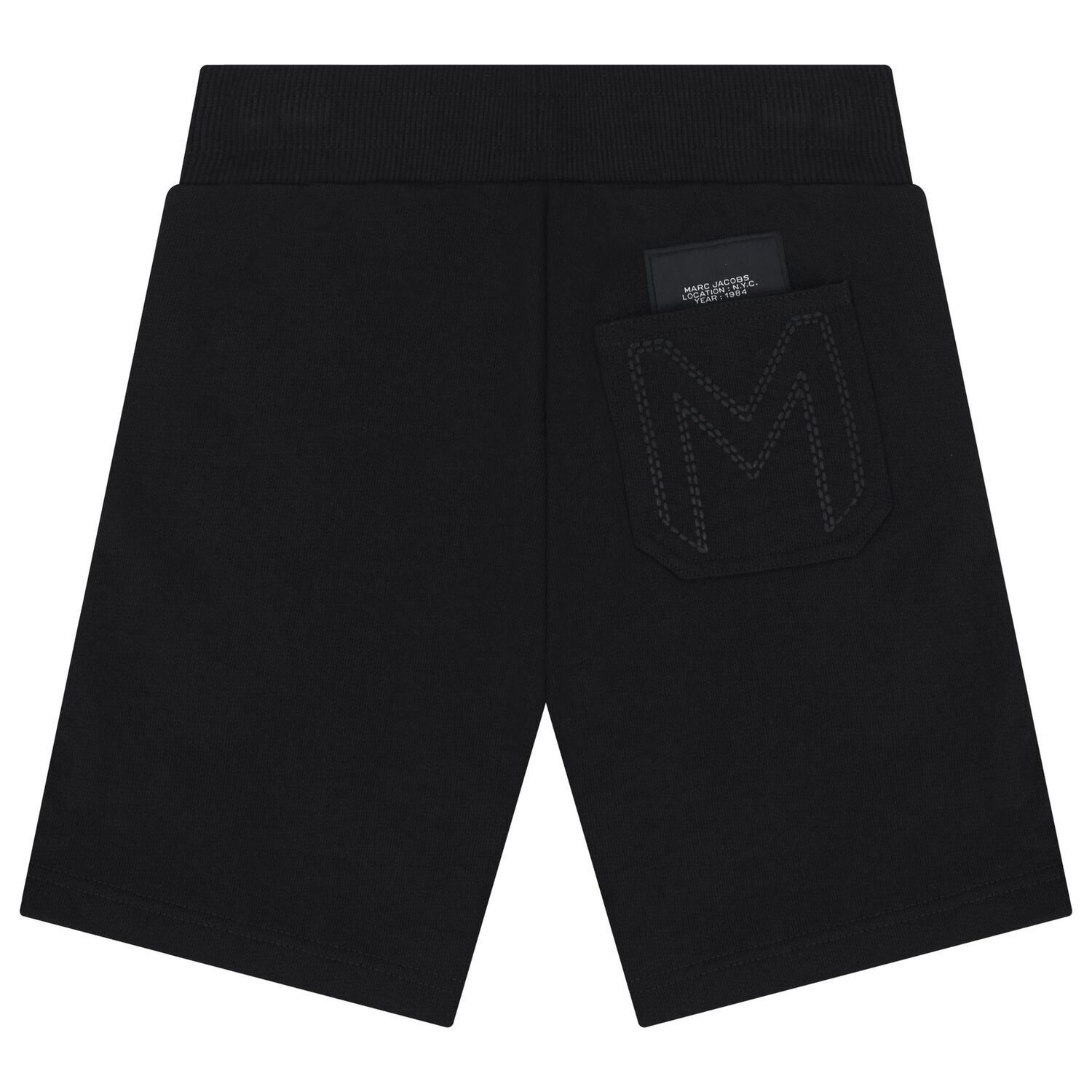 Boys Black Logo Shorts, 1, hi-res